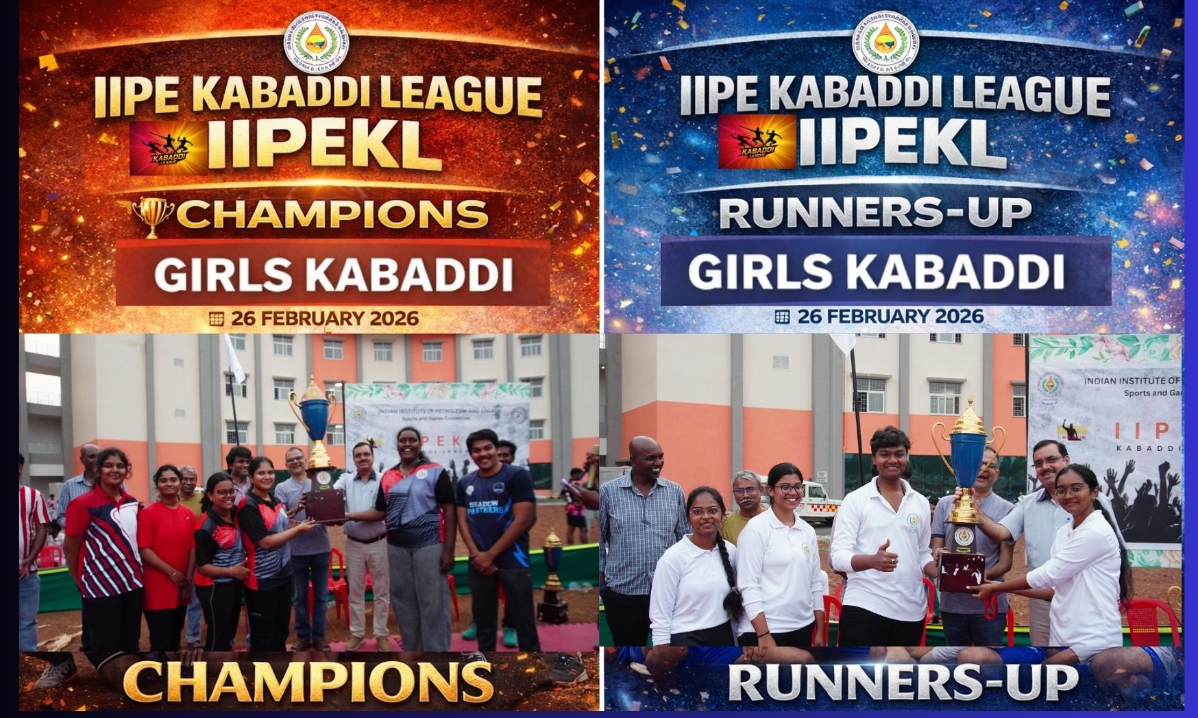 IIPE Kabaddi League (IIPE-KL) - Girls - 2026 held on 26-02-2026