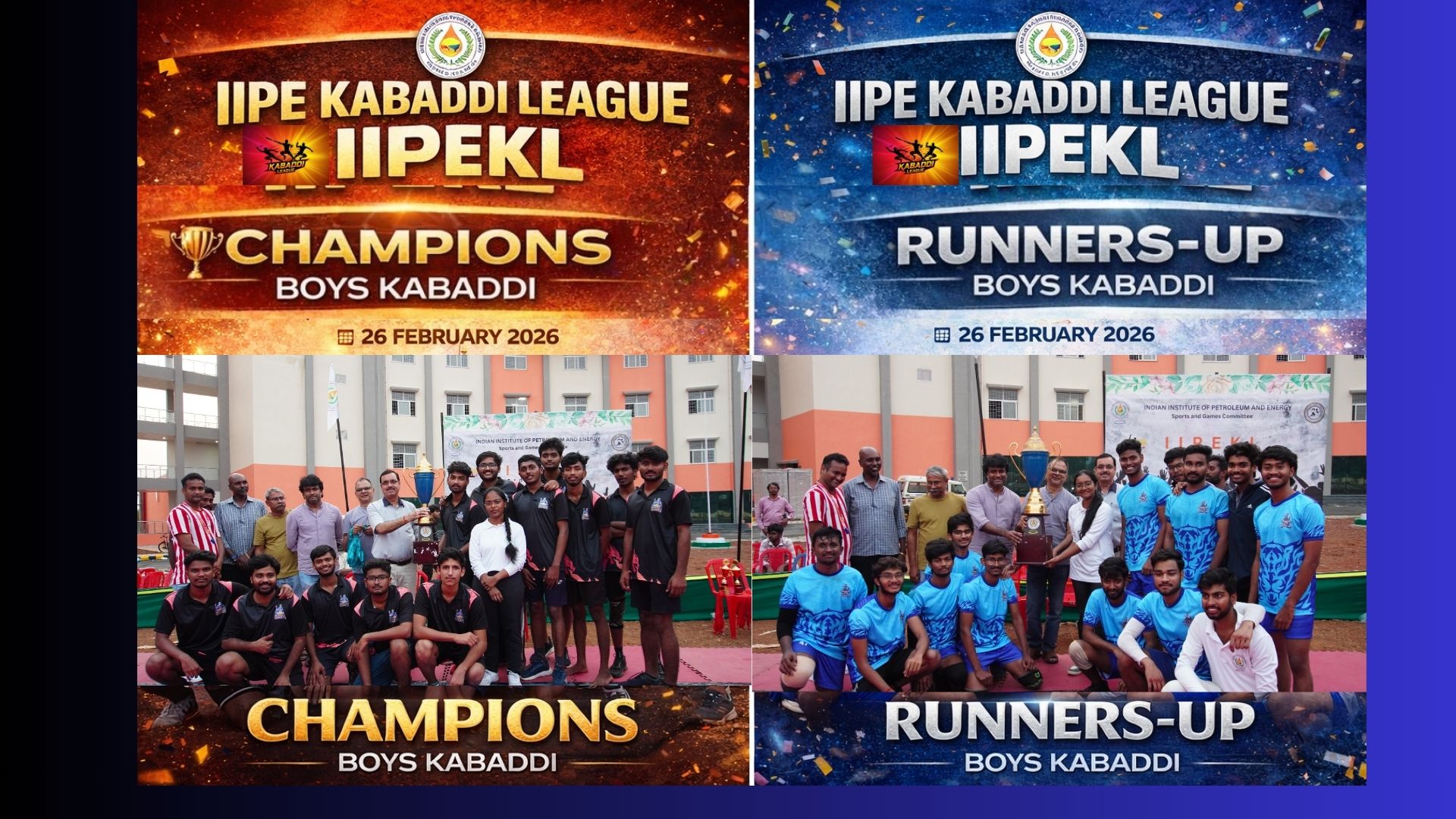 IIPE Kabaddi League (IIPE-KL) - Boys - 2026 held on 26-02-2026